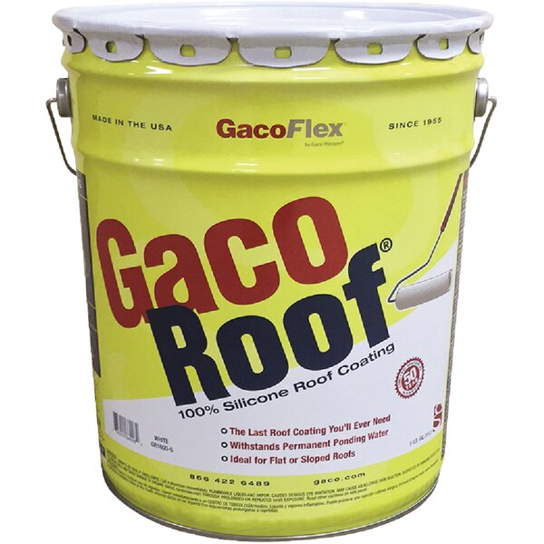 GACO WH SILICONE COATING 5 GAL ROOF COATING  GACOROOF
